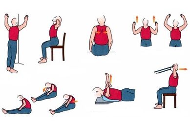 Exercise with thoracic osteochondosis