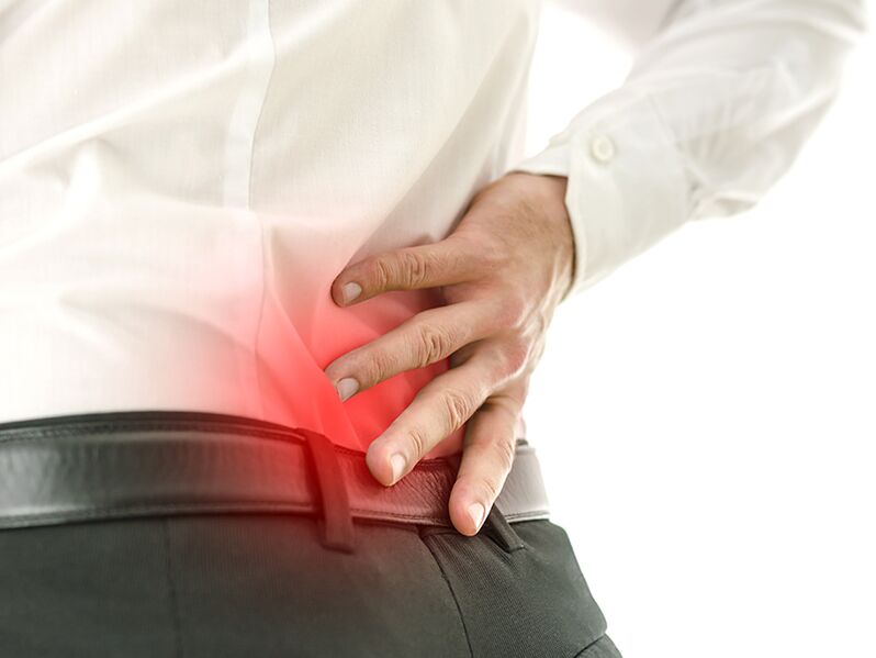 back pain in man